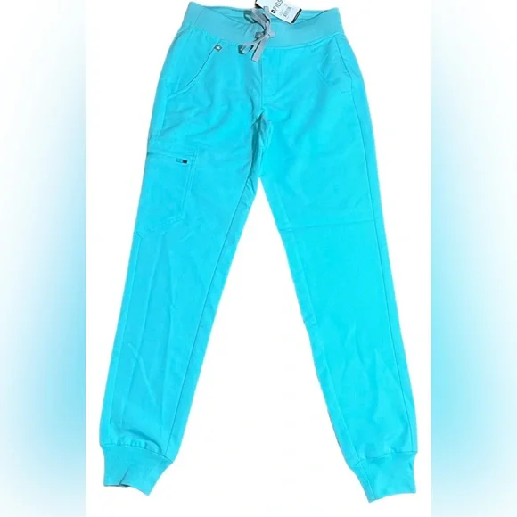 💚💙FIGS Zamora 2.0 Jogger Scrub Pants XSS Limited edition color Fresh Aqua NWT - Picture 5 of 16